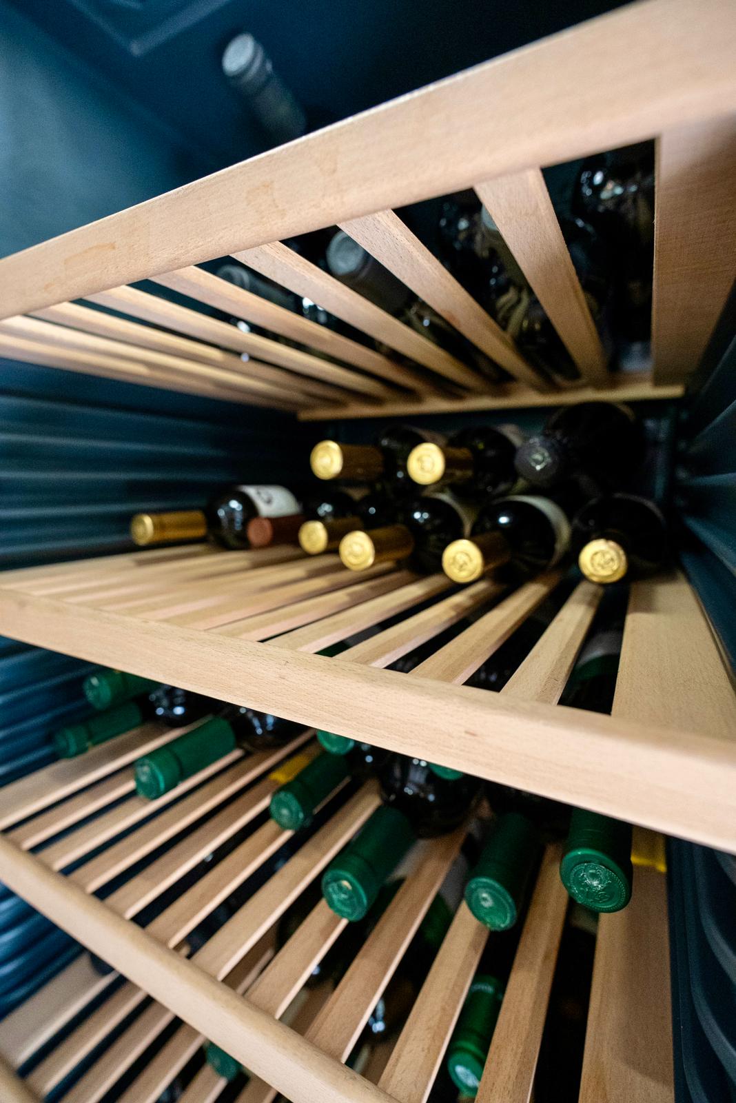 Wine selection at Delfino